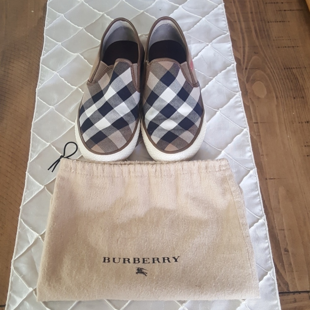 Used Burberry slip ons size 38 (US 8)
